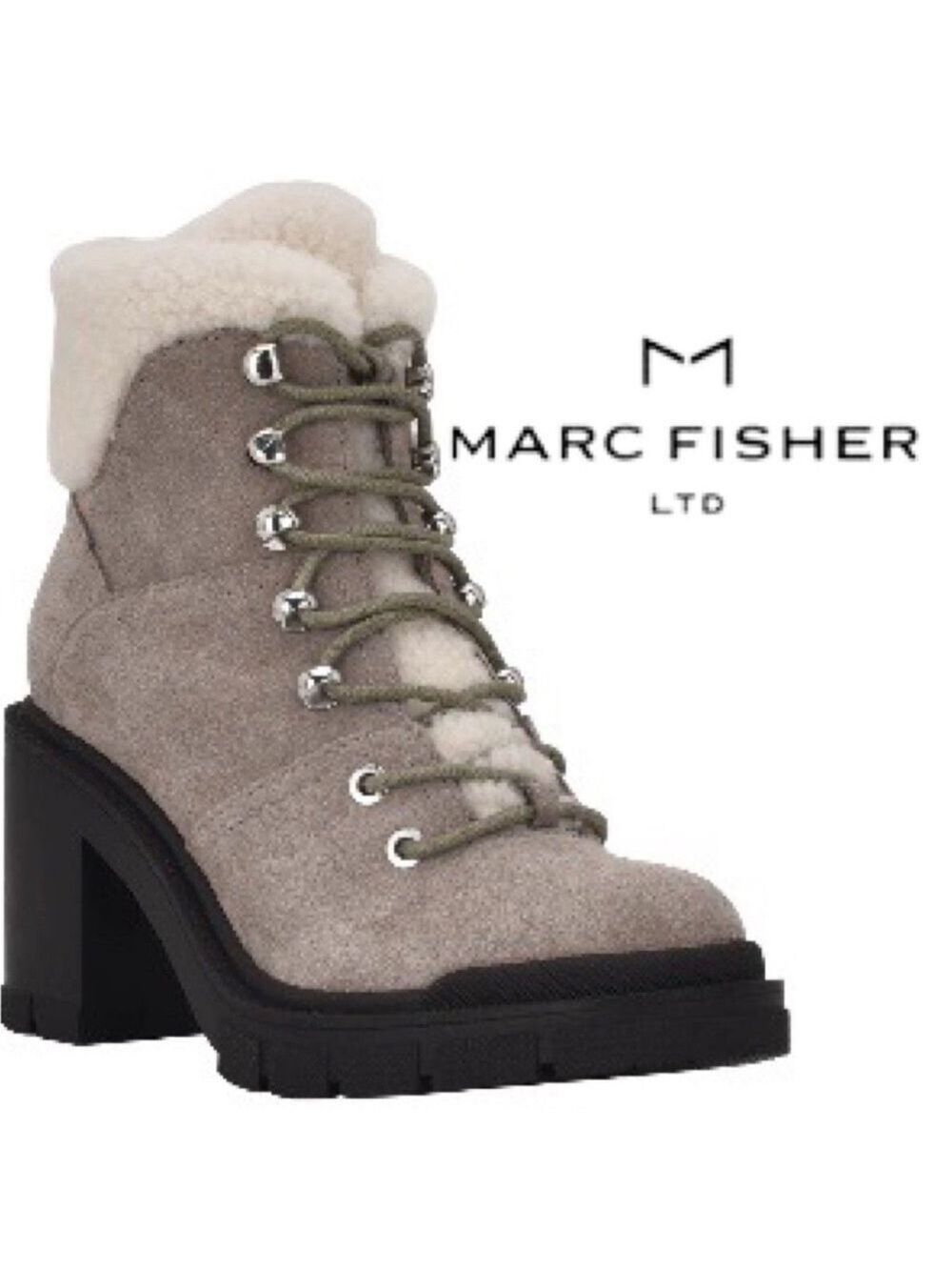 VACINTA HEELED COMBAT BOOTIE MARC FISHER LTD NWOB $258